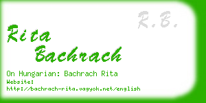 rita bachrach business card